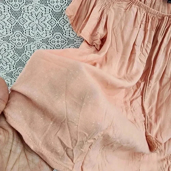 Harve Benard Boat neck Ruffle Short sleeve Pattern Blouse L - Picture 5 of 8